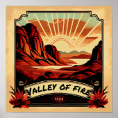 Valley of Fire State Park  WPA-stijl Poster (Voorkant)