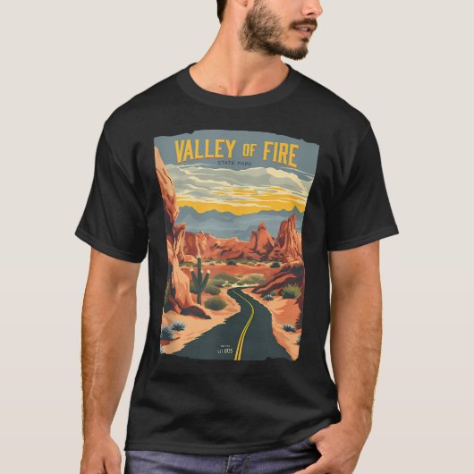 Valley Of Fire State T-shirt (Voorkant)