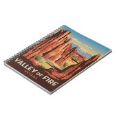 Valley of Fire Vintage van Nevada Notitieboek (Linkerzijde)