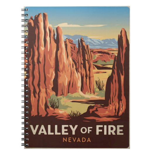 Valley of Fire Vintage van Nevada Notitieboek (Voorkant)