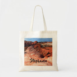 Valley of Fire with Personalized Name Tote Bag