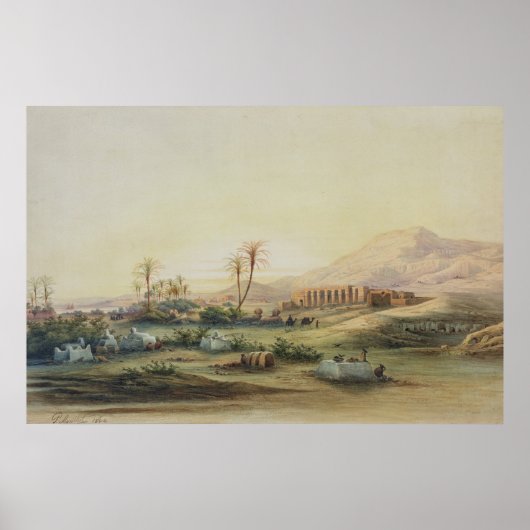 Valley of Nile with Ruins of the Temple of Poster (Voorkant)