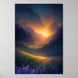 Valley of Radiant Colors Poster