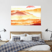 Valley of red mountains canvas afdruk (Insitu (Slaapkamer))