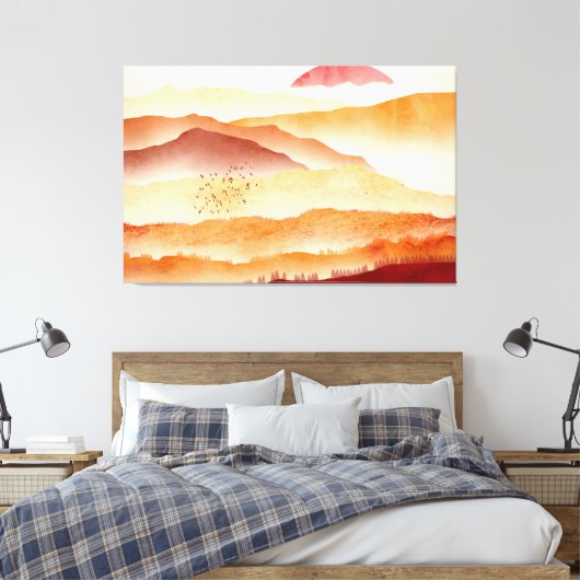 Valley of red mountains canvas afdruk (Insitu (Slaapkamer))