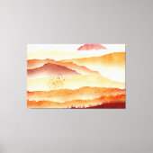 Valley of red mountains canvas afdruk (Voorkant)