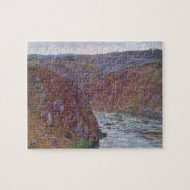 Valley of the Creuse (Grijze dag) van Claude Monet Legpuzzel