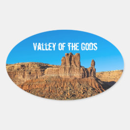 Valley of the Gods Blue Skies Butte Ovale Sticker
