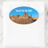 Valley of the Gods Blue Skies Butte Ovale Sticker (Tas)