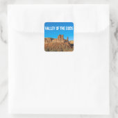 Valley of the Gods Blue Skies Butte Vierkante Sticker (Tas)