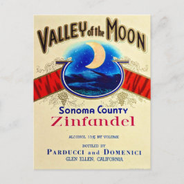 Valley of the Moon Zinfandel Ansichtkaart Briefkaart