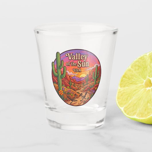 Valley of the Sun VS Shot Glas (Voorkant)
