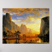 Valley of Yosemite door Albert Bierstadt Poster (Voorkant)