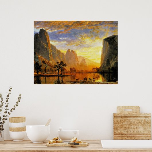 Valley of Yosemite door Albert Bierstadt Poster (Keuken)