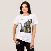 Valley Overlook – Het Château op de Heuvel Tri-Blend Shirt (Voorkant volledig)