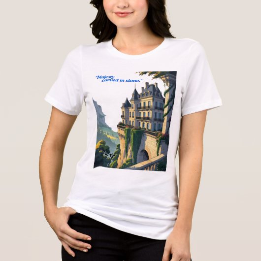 Valley Overlook – Het Château op de Heuvel Tri-Blend Shirt (Voorkant)