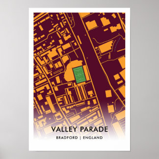Valley Parade Poster - thuisbasis van Bradford Cit