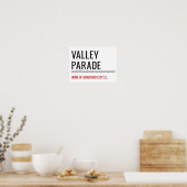 Valley Parade Stadium Street Sign Poster (Keuken)