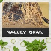 Valley Quail (Californië) Theedoek (Gevouwen)