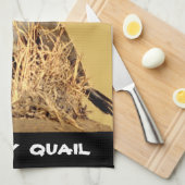 Valley Quail (Californië) Theedoek (Quarter Fold)