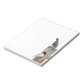 Valley Quail Photo Note Pad briefpapier Notitieblok (Linkerzijde)