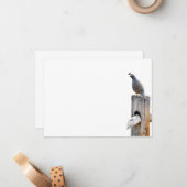Valley Quail Photo Stationery Flat Note Kaart Notitiekaartje (Voorkant / Achterkant in situ)
