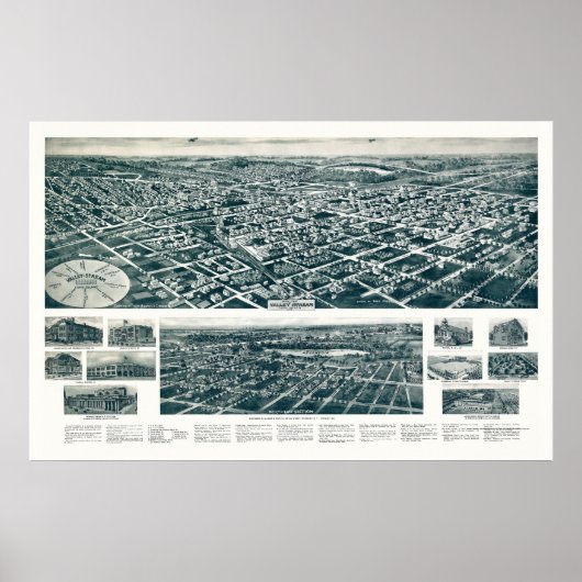 Valley Stream, NY Panoramic Map - 1924 Poster (Voorkant)