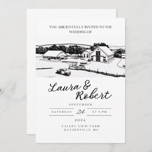 Valley Uitzicht Boerderij Massachusetts Custom Ven Kaart (Voorkant / Achterkant)