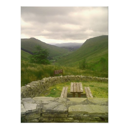 Valley Uitzicht Foto Afdruk (Voorkant)