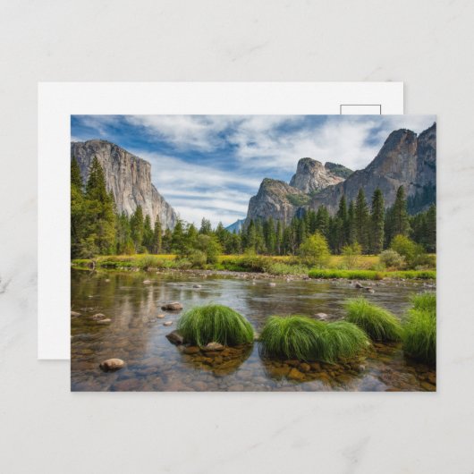 Valley Uitzicht in het Nationaal Park Yosemite Briefkaart (Voorkant / Achterkant)