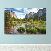 Valley Uitzicht in het Nationaal Park Yosemite Canvas Afdruk (Insitu (Houten vloer))