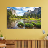 Valley Uitzicht in het Nationaal Park Yosemite Canvas Afdruk (Insitu (Woonkamer))