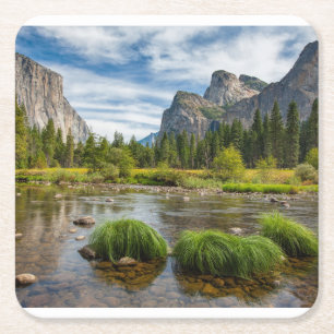 Valley Uitzicht in het Nationaal Park Yosemite Kartonnen Onderzetters