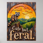 Valley Vista: Wasbeer in de schemering Poster (Voorkant)