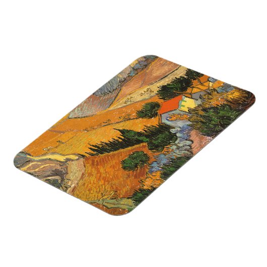 Valley with Plowman door Vincent van Gogh Magneet (Linkerzijde)