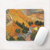 Valley with Plowman door Vincent van Gogh Muismat (Met muis)