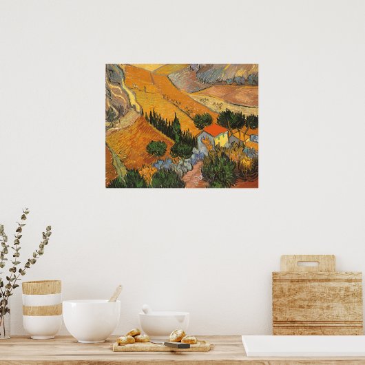 Valley with Plowman door Vincent van Gogh Poster (Keuken)