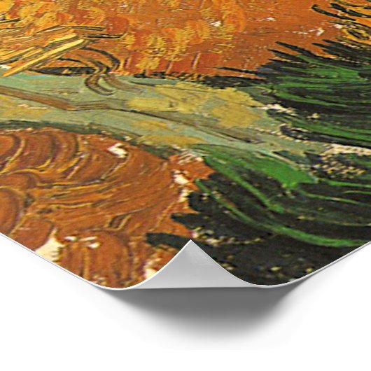 Valley with Plowman door Vincent van Gogh Poster (Hoek)