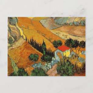 Valley with Plowman (F727)Van Gogh Fine Art Briefkaart