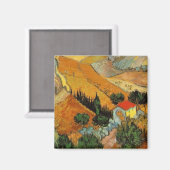 Valley with Plowman (F727)Van Gogh Fine Art Magneet (Voorkant / Achterkant)