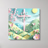 Valley with the Cross Art Print (Voorkant)
