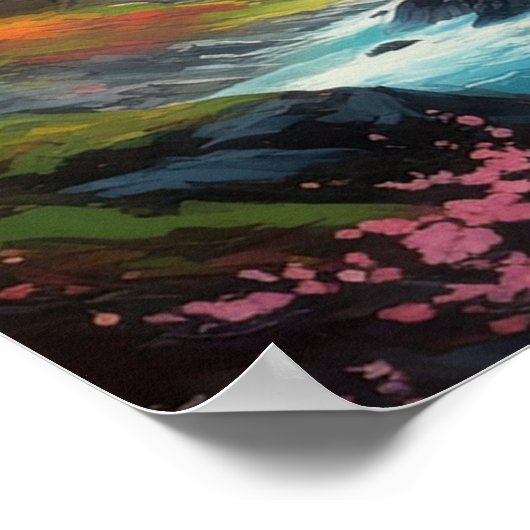 Valley's Whispers, Kleine waterval Poster (Hoek)