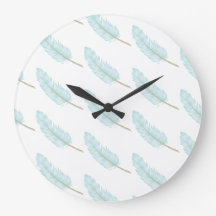 Valling Blue Feather Pattern Modern