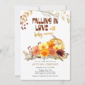 Valling Naherfst Flowers Pumpkin Baby shower Kaart (Voorkant)