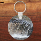 Valling Water, koele blauwe grijze en witte stroom Sleutelhanger (Voorkant)