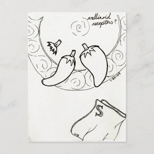 Vallinoïde receptoren briefkaart (Voorkant)