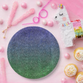 Valln Forest Nightfall Glitter Gradient Papieren Bordje (Feest)