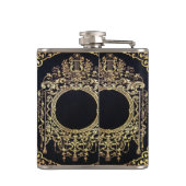 Valln  Gold Lijst (ideaal voor een monogram!) Heupfles (Achterkant)