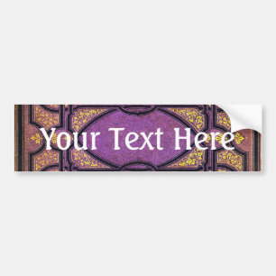 Valln Paars & Gold Vines Book Hoesje Bumpersticker