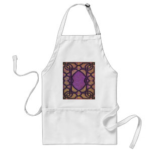Valln Paars & Gold Vines Book Hoesje Standaard Schort
